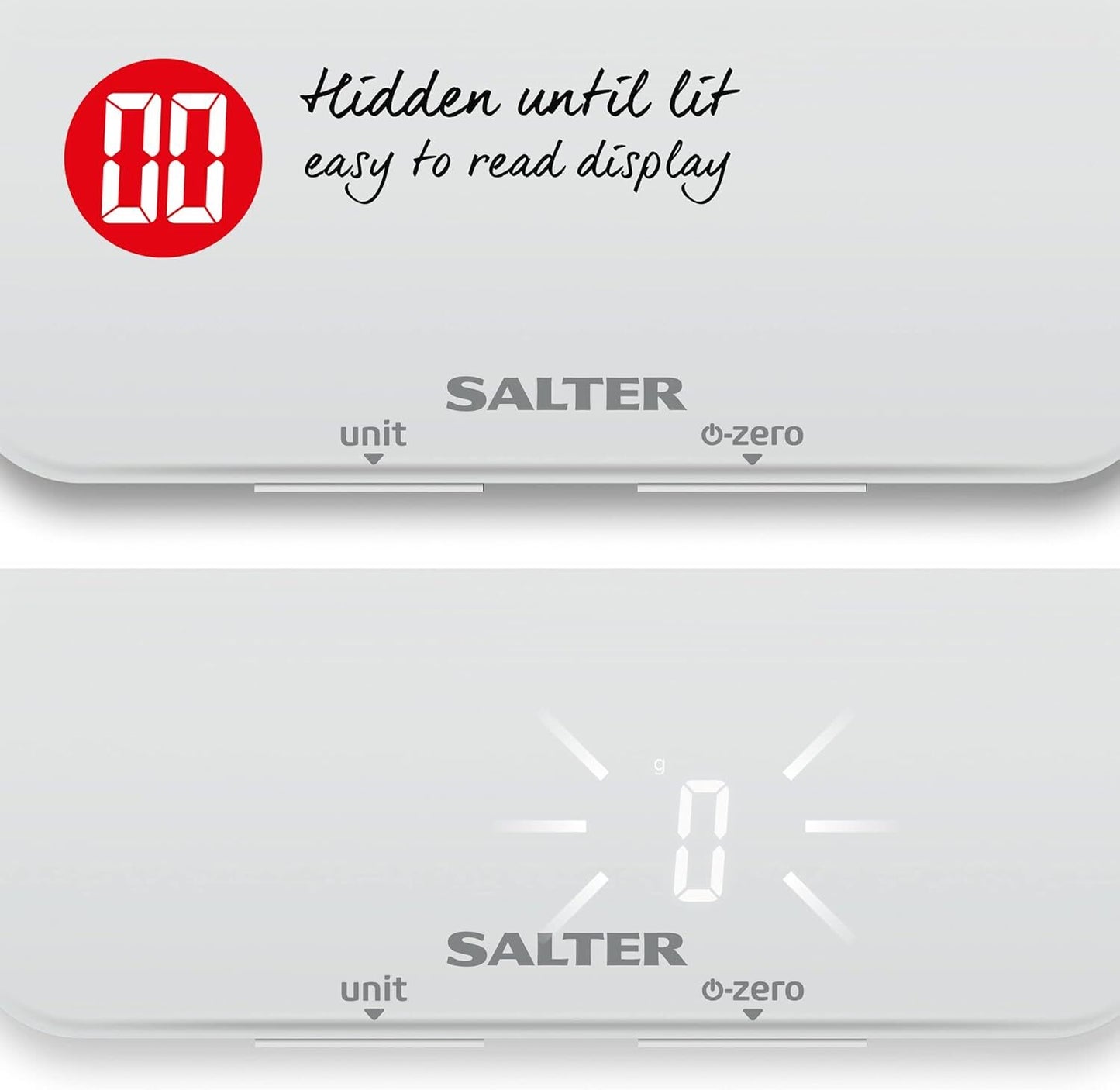 Salter Glass Ghost Digital Kitchen Scale - White 5KG
