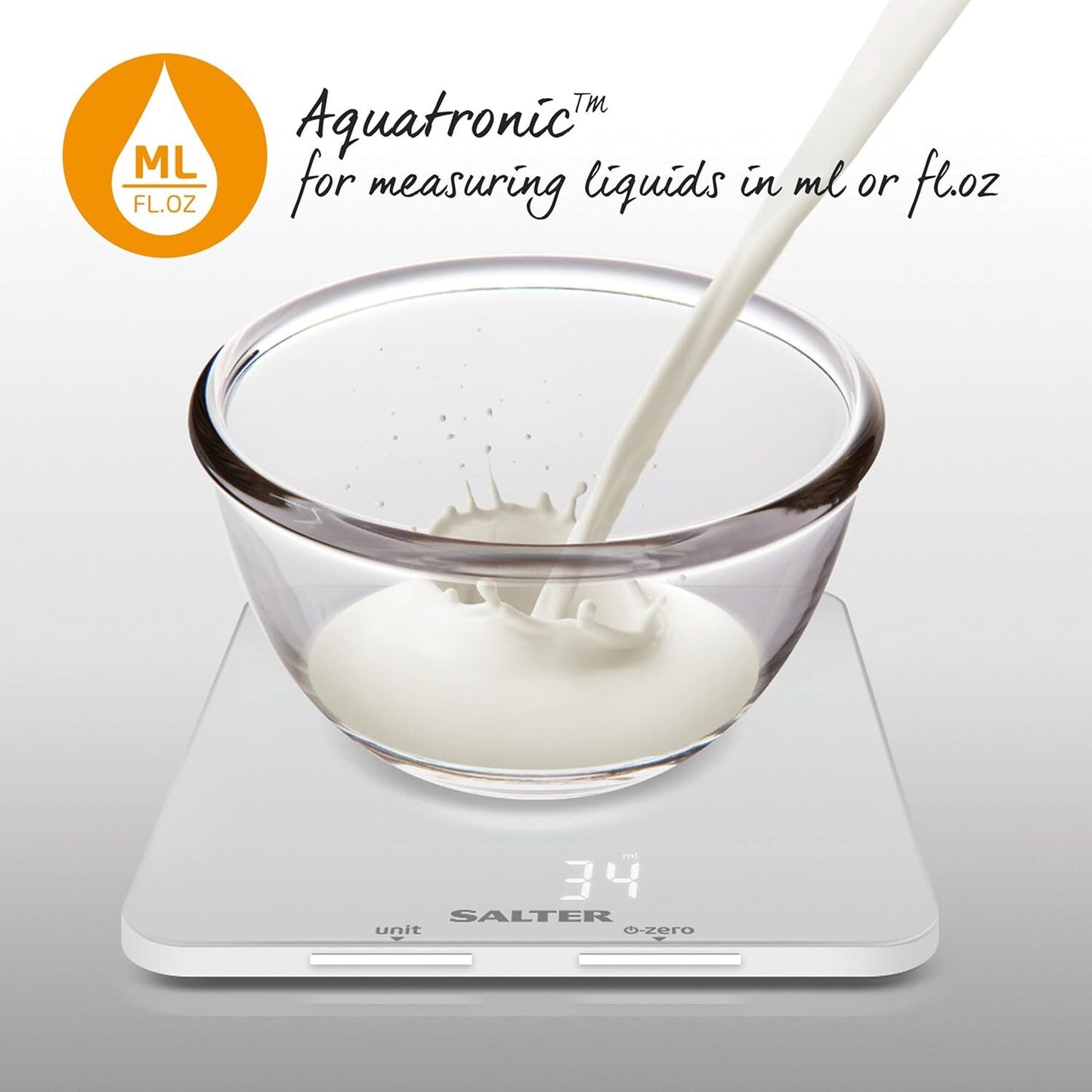Salter Glass Ghost Digital Kitchen Scale - White 5KG